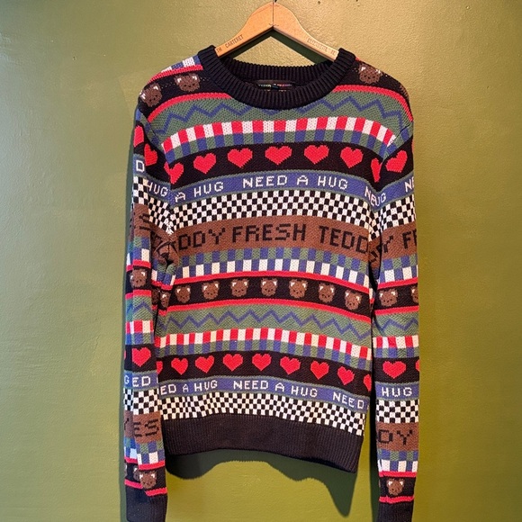 Teddy Fresh Colorful Patterned Crewneck Sweater